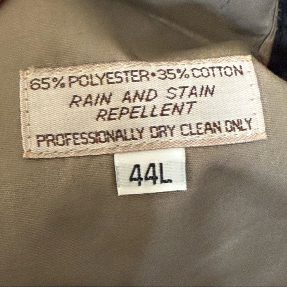Christian Dior Monsieur vintage tan trench coat wool plaid lined size 44L - Picture 5 of 6